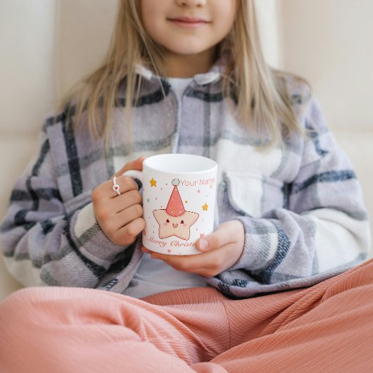 Christmas Pink Star Hat Kaffeetasse