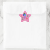 Christmas Pink Star Stern-Aufkleber (Tasche)