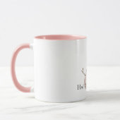 Christmas Pink White Snowman Tasse (Links)