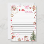 Christmas Pink Winter Birthday Time Capsule Card Dankeskarte (Vorderseite)