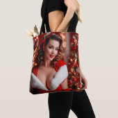 Christmas Pinup Santa Claus Lady Tasche (Von Nahem)