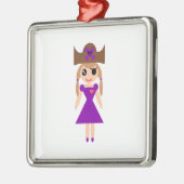 Christmas Pirate Girl Ornament Aus Metall (Links)