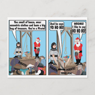 CHRISTMAS PIRATE JOKE POSTKARTE