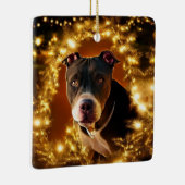 Christmas Pit Bull Keramikornament (Rechts)
