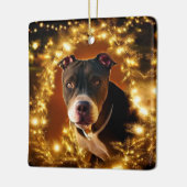 Christmas Pit Bull Keramikornament (Links)