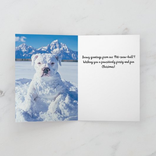 Christmas Pitbull Dog Snowman (Innenseite)