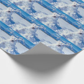 Christmas Pitbull Dog Snowman Geschenkpapier (Ecke)