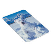 Christmas Pitbull Dog Snowman Magnet (Rechte Seite)