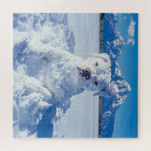 Christmas Pitbull Dog Snowman Puzzle (Horizontal)