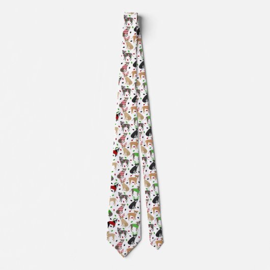 Christmas Pitbull Hogs Neck Tie Krawatte (Vorderseite)