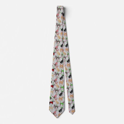 Christmas Pitbull Hogs Neck Tie Krawatte (Vorderseite)