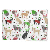 Christmas Pitbull Hogs Pillow Case Kissenbezug (Rückseite)