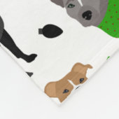 Christmas Pitbull Hunde Fleece Blanket (Ecke)