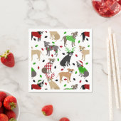 Christmas Pitbull Hunde Napkins Serviette (Beispiel)