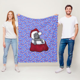 Christmas Pittie Fleece Blanket