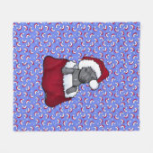 Christmas Pittie Fleece Blanket (Vorderseite (Horizontal))