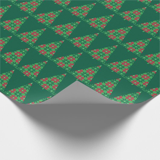 Christmas pixelated tree wrapping paper geschenkpapier (Ecke)