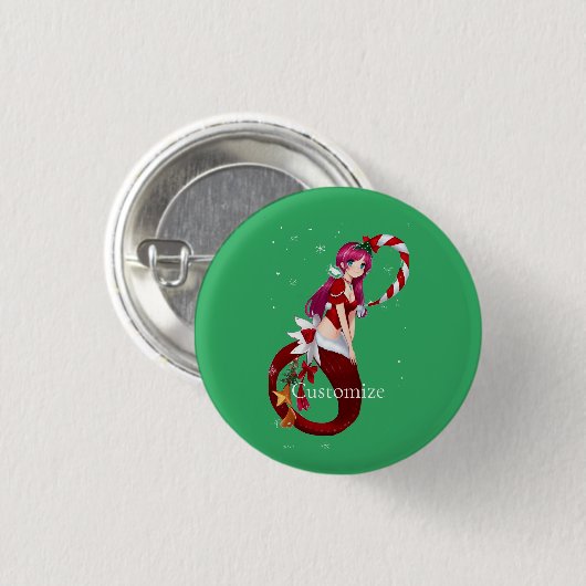 Christmas Pixie Mermaid Thunder_Cove Button (Vorne & Hinten)