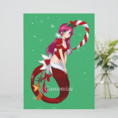 Christmas Pixie Mermaid Thunder_Cove Einladung (Stehend Vorderseite)