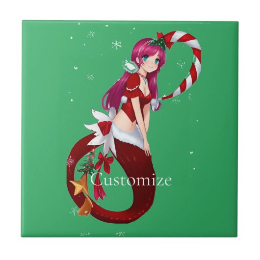 Christmas Pixie Mermaid Thunder_Cove Fliese (Vorderseite)