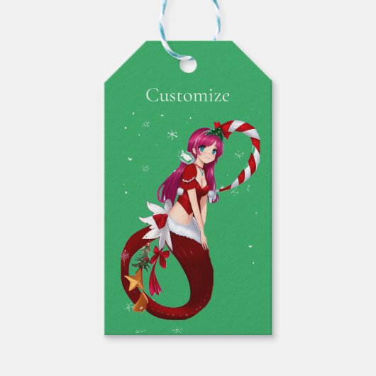 Christmas Pixie Mermaid Thunder_Cove Geschenkanhänger (Vorderseite)