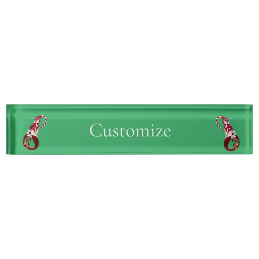 Christmas Pixie Mermaid Thunder_Cove Namensplakette (Vorderseite)