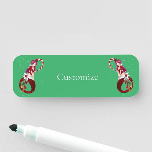 Christmas Pixie Mermaid Thunder_Cove Namensschild (Beispiel)