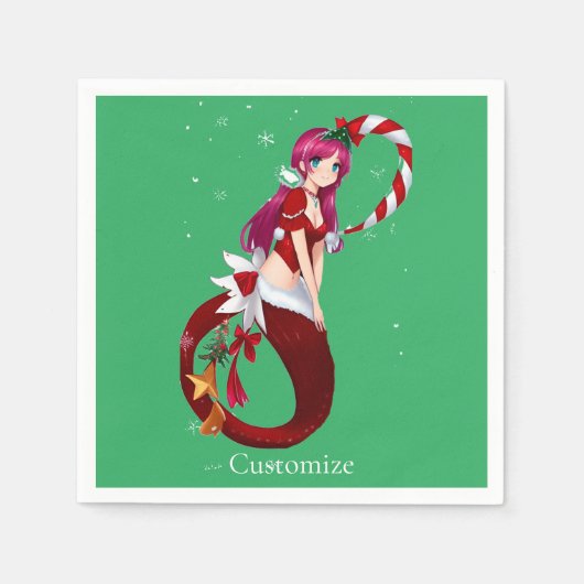 Christmas Pixie Mermaid Thunder_Cove Serviette (Vorderseite)
