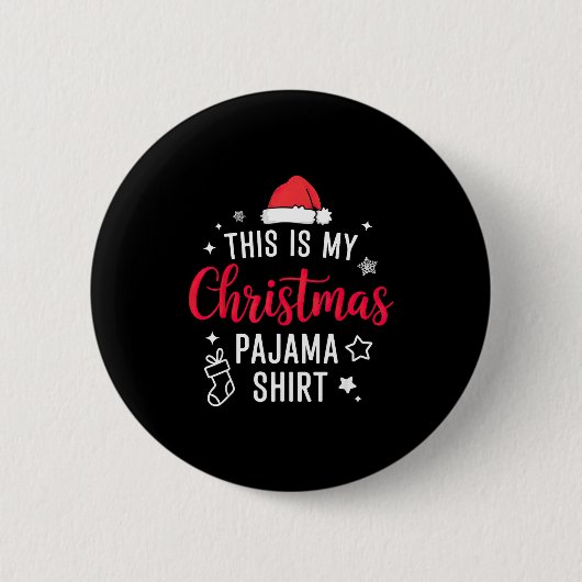 Christmas Pj Pajama Pjs Button (Vorderseite)