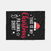 Christmas Pj Pajama Pjs Fleecedecke (Vorderseite (Horizontal))