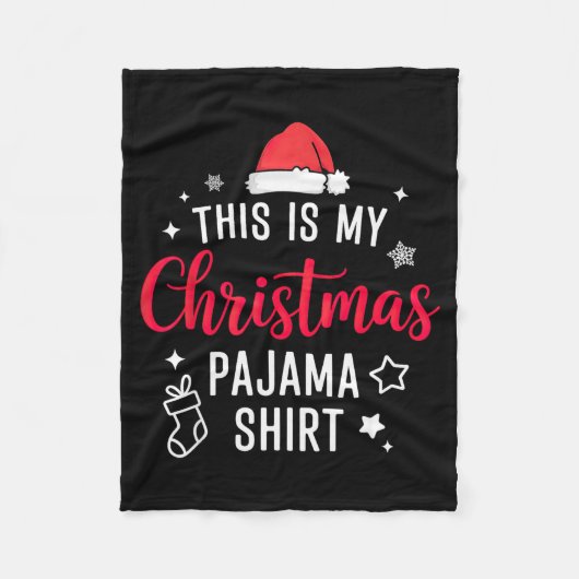 Christmas Pj Pajama Pjs Fleecedecke (Vorderseite)