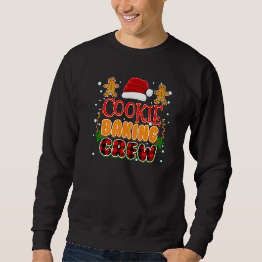 Christmas Pjs Cookie Baking Crew Sweatshirt (Vorderseite)