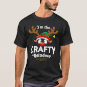 Christmas PJS Crafty XMas Reindeer Matching T-Shirt (Vorderseite)