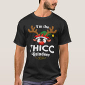 Christmas PJS Thicc XMas Reindeer Matching T-Shirt (Vorderseite)