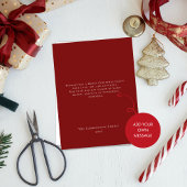 Christmas Plaid Card With Photo Feiertagskarte