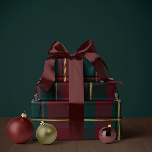 Christmas plaid classic holiday simple geschenkpapier