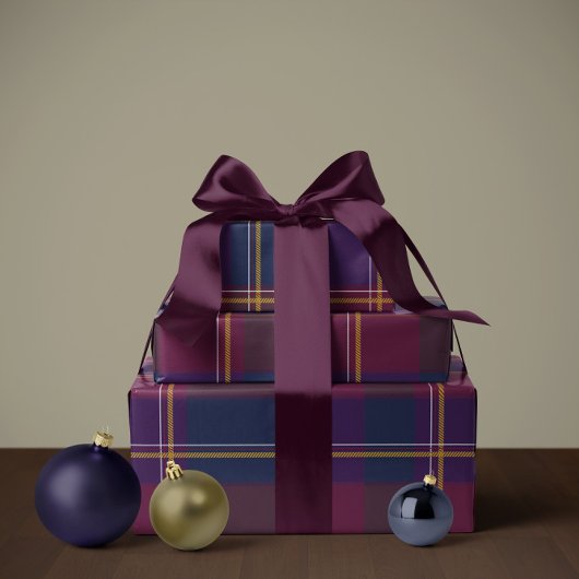 Christmas plaid classic holiday simple geschenkpapier