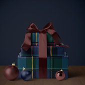 Christmas plaid classic holiday simple geschenkpapier