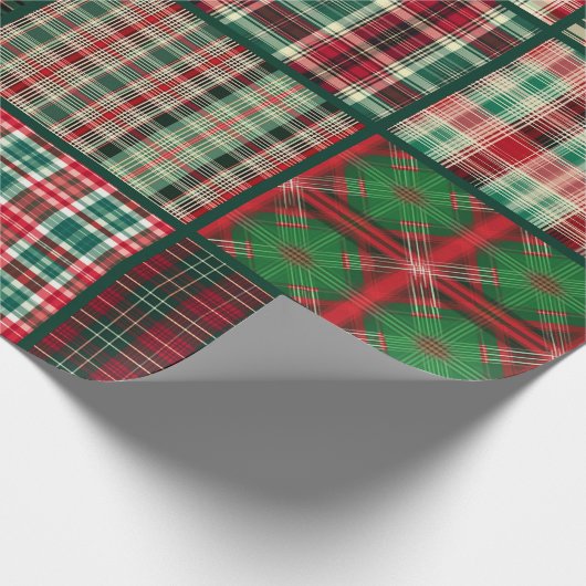 Christmas Plaid Geschenkpapier (Ecke)