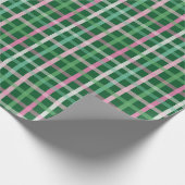 Christmas Plaid - Green Geschenkpapier (Ecke)