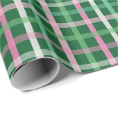 Christmas Plaid - Green Geschenkpapier (Rolleneckpunkt)