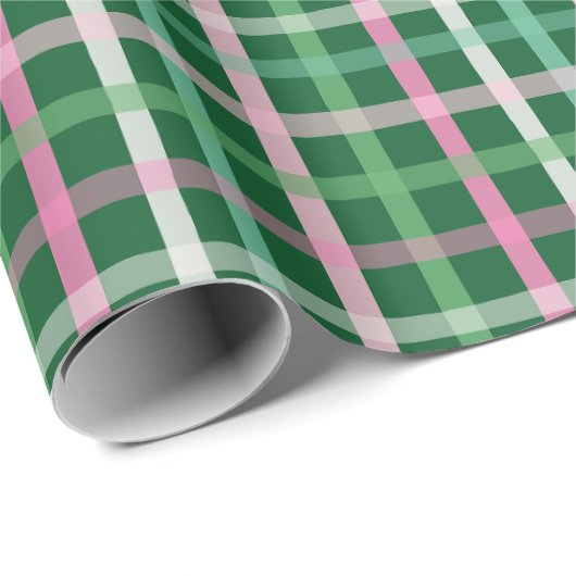 Christmas Plaid - Green Geschenkpapier (Rolleneckpunkt)