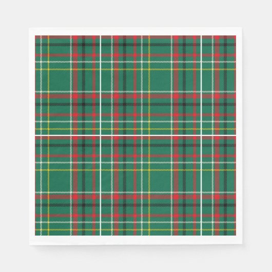 Christmas Plaid Green Pattern-23914 Serviette (Vorderseite)