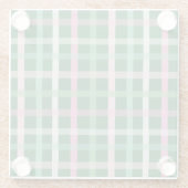 Christmas Plaid - Green & Pink Glasuntersetzer (Rückseite)