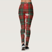 Christmas Plaid Leggings with Snowflakes (Rückseite)