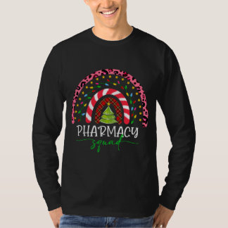 Christmas Plaid Leopard Rainbow Pharmacy Squad T-Shirt