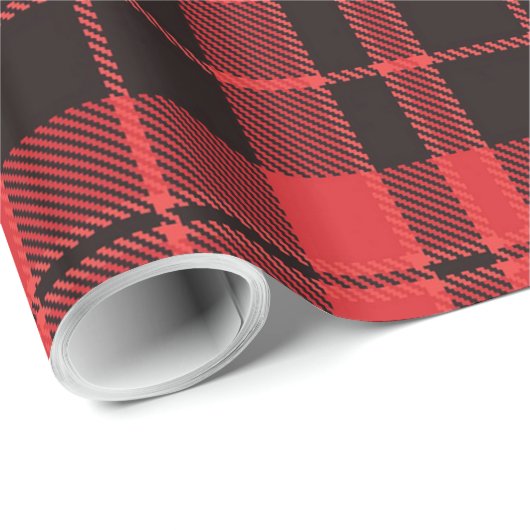 Christmas Plaid Pattern  Geschenkpapier (Rolleneckpunkt)