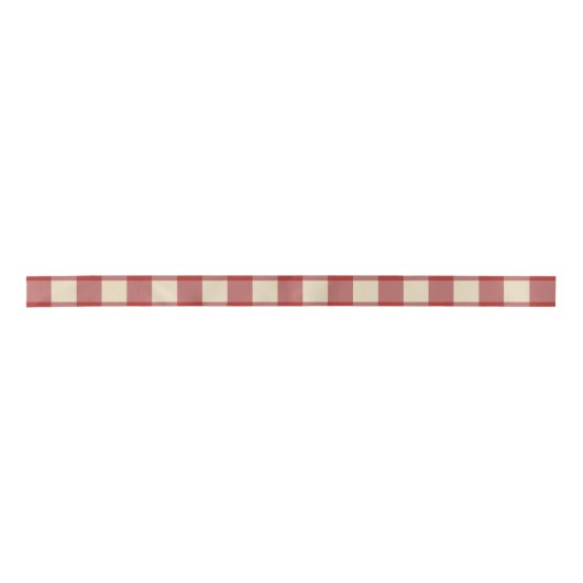 Christmas Plaid Pattern Satin Ribbon Satinband (Vorderseite)