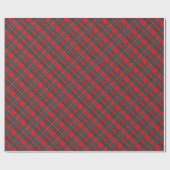 Christmas Plaid Pattern Wrapping Paper Geschenkpapier (Flach)