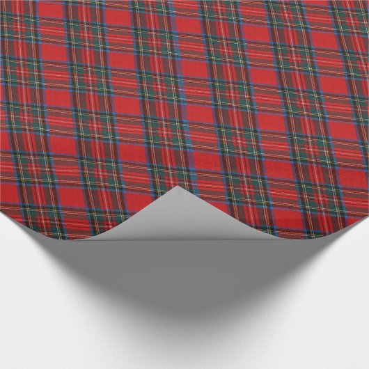 Christmas Plaid Pattern Wrapping Paper Geschenkpapier (Ecke)